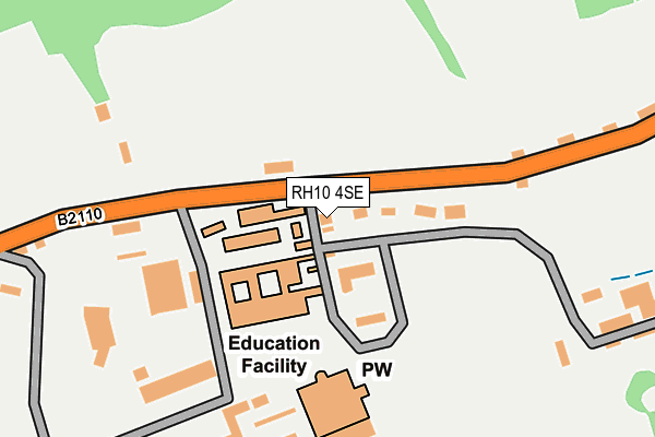 RH10 4SE map - OS OpenMap – Local (Ordnance Survey)