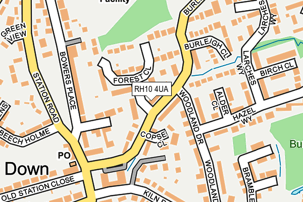 RH10 4UA map - OS OpenMap – Local (Ordnance Survey)