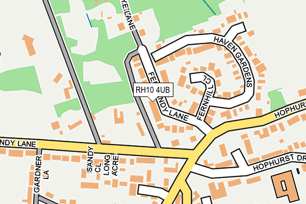 RH10 4UB map - OS OpenMap – Local (Ordnance Survey)