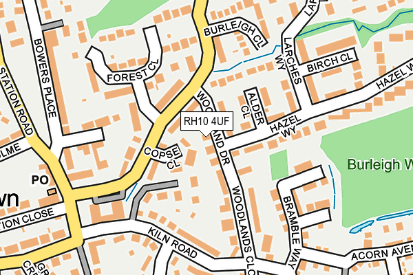 RH10 4UF map - OS OpenMap – Local (Ordnance Survey)