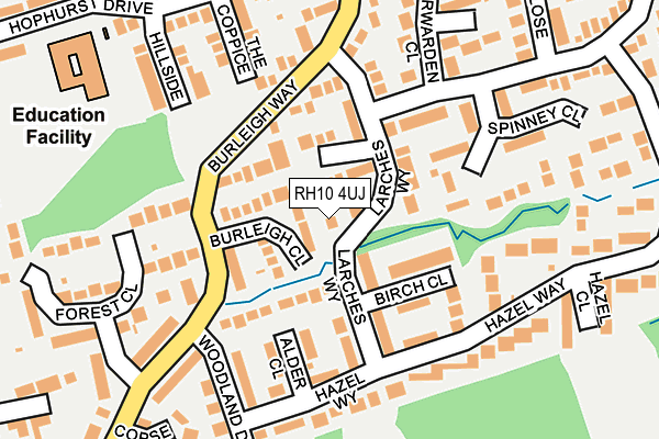 RH10 4UJ map - OS OpenMap – Local (Ordnance Survey)