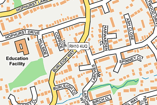 RH10 4UQ map - OS OpenMap – Local (Ordnance Survey)
