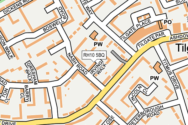 RH10 5BQ map - OS OpenMap – Local (Ordnance Survey)