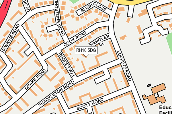 RH10 5DG map - OS OpenMap – Local (Ordnance Survey)