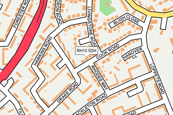 RH10 5DH map - OS OpenMap – Local (Ordnance Survey)
