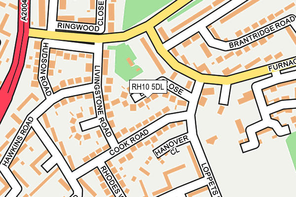 RH10 5DL map - OS OpenMap – Local (Ordnance Survey)