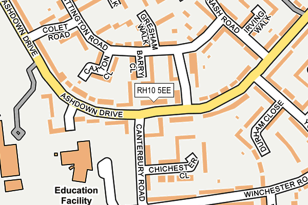 RH10 5EE map - OS OpenMap – Local (Ordnance Survey)