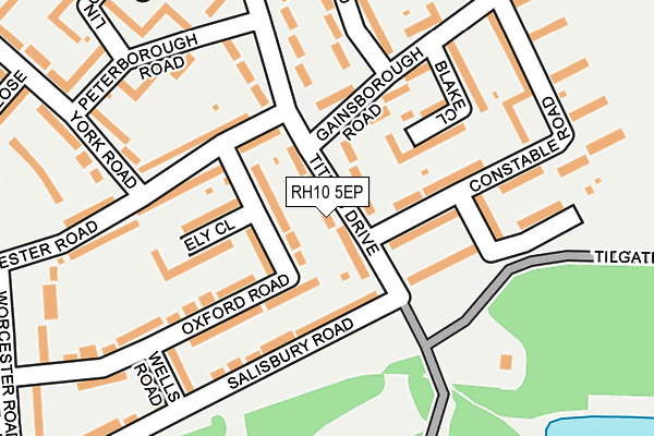 RH10 5EP map - OS OpenMap – Local (Ordnance Survey)