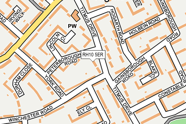 RH10 5ER map - OS OpenMap – Local (Ordnance Survey)