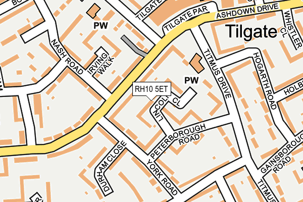 RH10 5ET map - OS OpenMap – Local (Ordnance Survey)