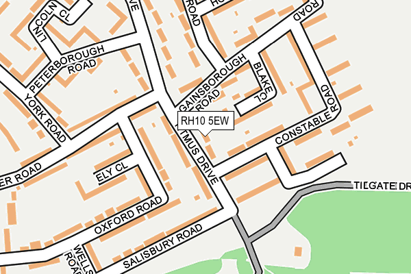 RH10 5EW map - OS OpenMap – Local (Ordnance Survey)