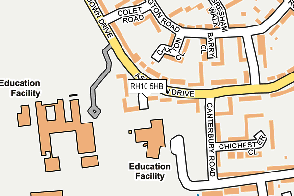 RH10 5HB map - OS OpenMap – Local (Ordnance Survey)