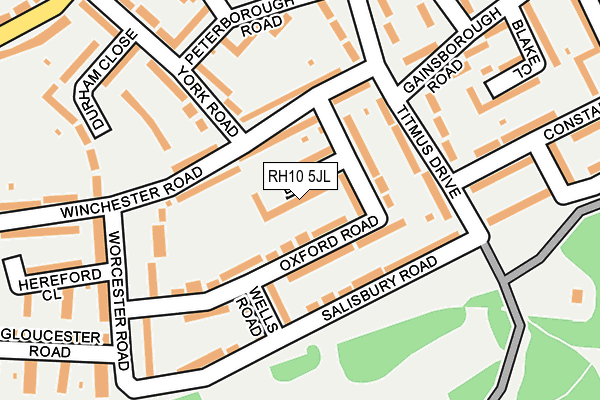RH10 5JL map - OS OpenMap – Local (Ordnance Survey)