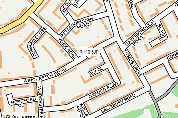 RH10 5JP map - OS OpenMap – Local (Ordnance Survey)