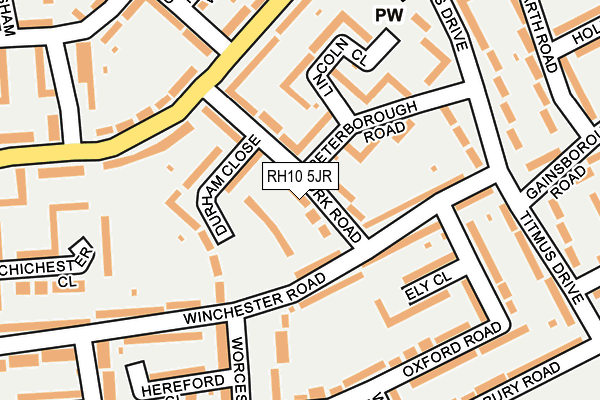 RH10 5JR map - OS OpenMap – Local (Ordnance Survey)