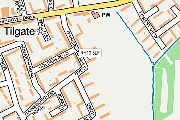 RH10 5LF map - OS OpenMap – Local (Ordnance Survey)
