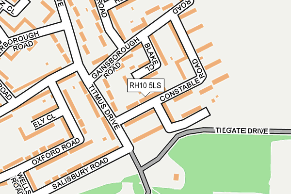 RH10 5LS map - OS OpenMap – Local (Ordnance Survey)