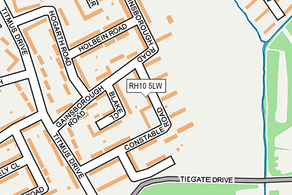 RH10 5LW map - OS OpenMap – Local (Ordnance Survey)