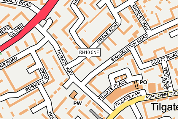 RH10 5NF map - OS OpenMap – Local (Ordnance Survey)