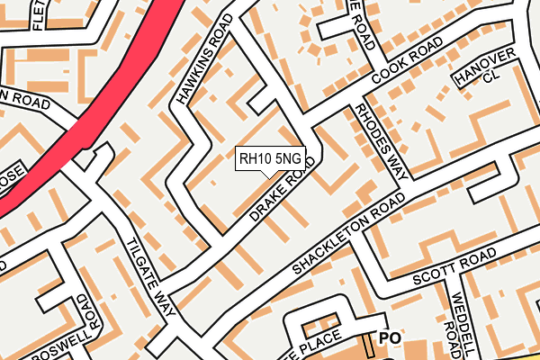 RH10 5NG map - OS OpenMap – Local (Ordnance Survey)