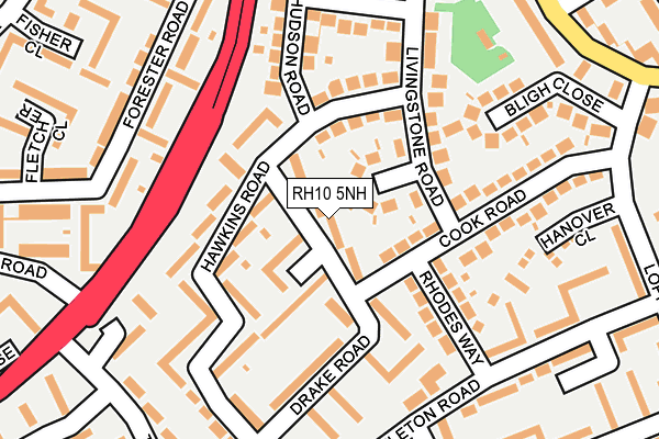 RH10 5NH map - OS OpenMap – Local (Ordnance Survey)