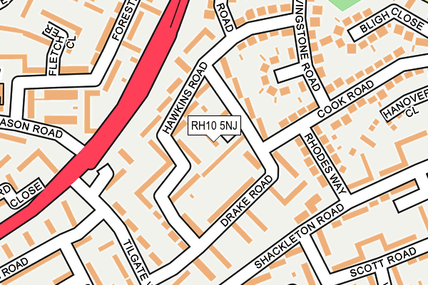 RH10 5NJ map - OS OpenMap – Local (Ordnance Survey)