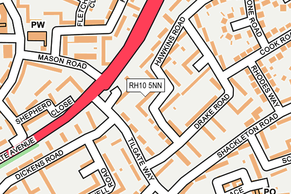 RH10 5NN map - OS OpenMap – Local (Ordnance Survey)