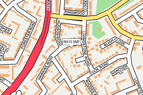 RH10 5NP map - OS OpenMap – Local (Ordnance Survey)