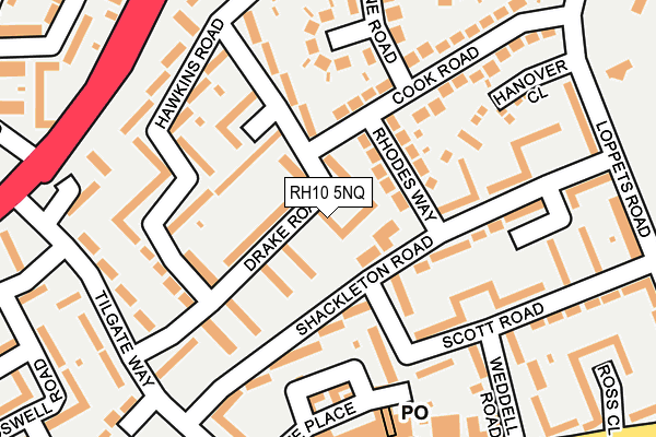 RH10 5NQ map - OS OpenMap – Local (Ordnance Survey)
