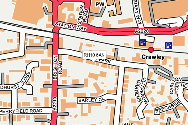 Map of THE SALON CRAWLEY LIMITED at local scale