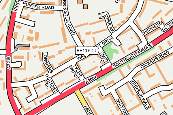 RH10 6DU map - OS OpenMap – Local (Ordnance Survey)