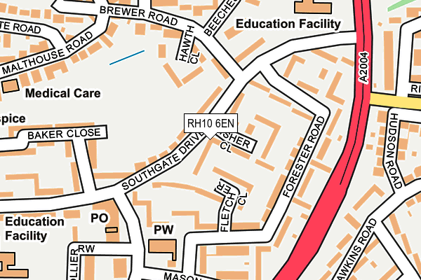 RH10 6EN map - OS OpenMap – Local (Ordnance Survey)