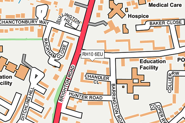 RH10 6EU map - OS OpenMap – Local (Ordnance Survey)