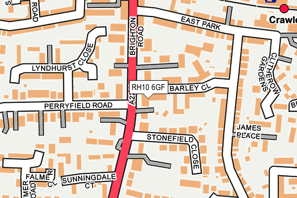 RH10 6GF map - OS OpenMap – Local (Ordnance Survey)