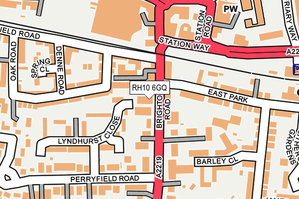 RH10 6GQ map - OS OpenMap – Local (Ordnance Survey)