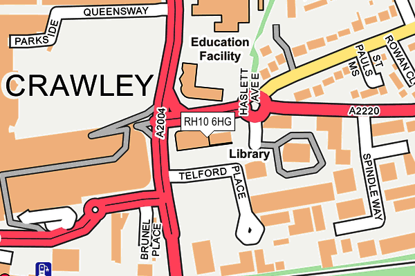 RH10 6HG map - OS OpenMap – Local (Ordnance Survey)