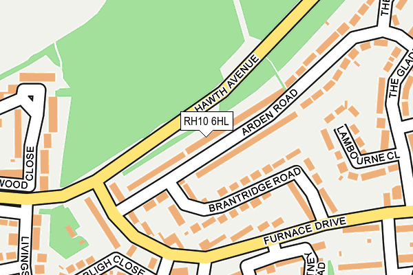 RH10 6HL map - OS OpenMap – Local (Ordnance Survey)