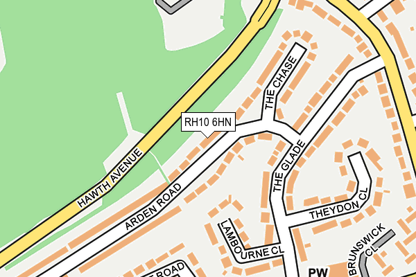 RH10 6HN map - OS OpenMap – Local (Ordnance Survey)