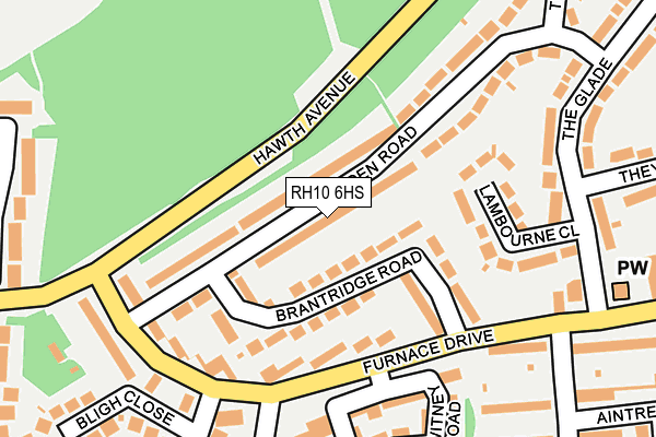 RH10 6HS map - OS OpenMap – Local (Ordnance Survey)