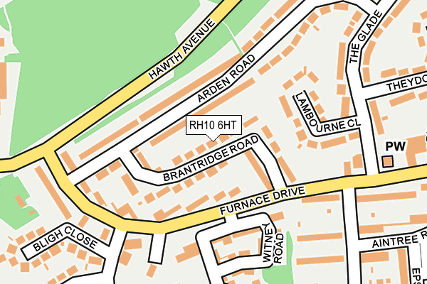 RH10 6HT map - OS OpenMap – Local (Ordnance Survey)