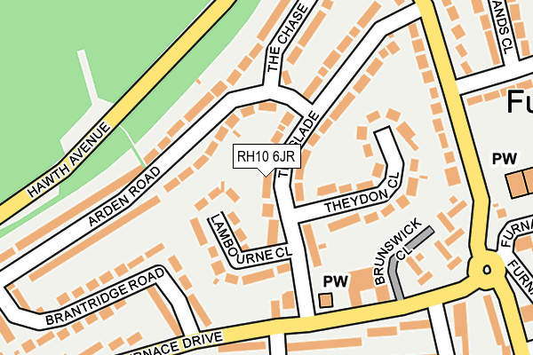 RH10 6JR map - OS OpenMap – Local (Ordnance Survey)