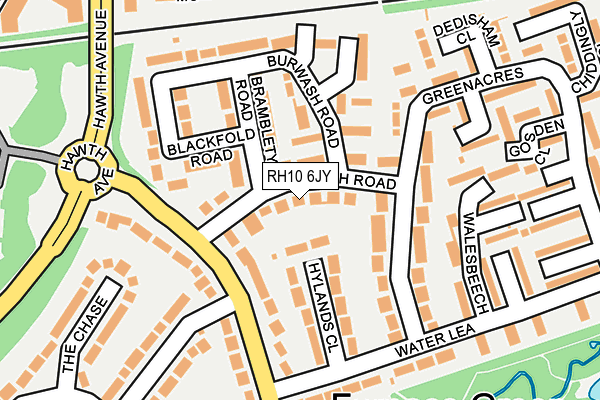 RH10 6JY map - OS OpenMap – Local (Ordnance Survey)