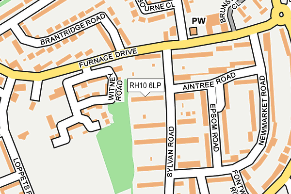 RH10 6LP map - OS OpenMap – Local (Ordnance Survey)