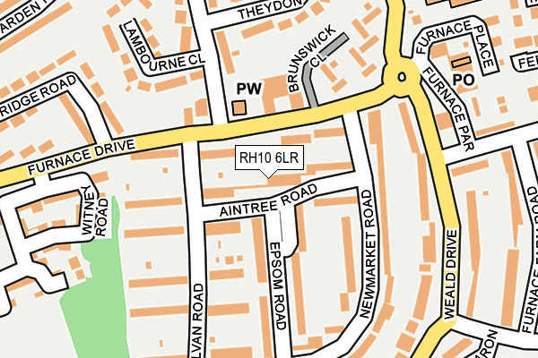 RH10 6LR map - OS OpenMap – Local (Ordnance Survey)