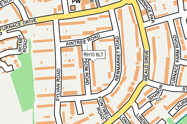 RH10 6LT map - OS OpenMap – Local (Ordnance Survey)