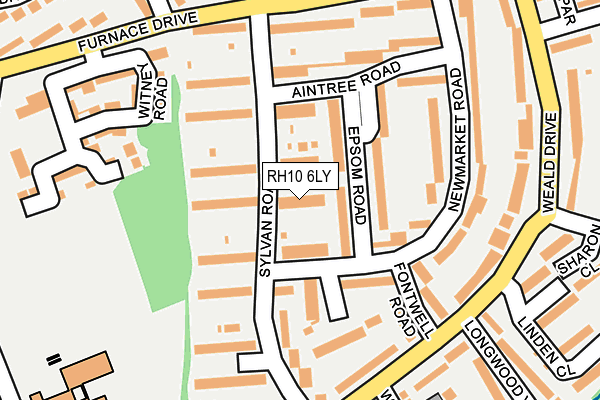 RH10 6LY map - OS OpenMap – Local (Ordnance Survey)