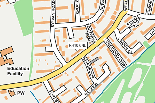 RH10 6NL map - OS OpenMap – Local (Ordnance Survey)