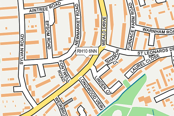 RH10 6NN map - OS OpenMap – Local (Ordnance Survey)