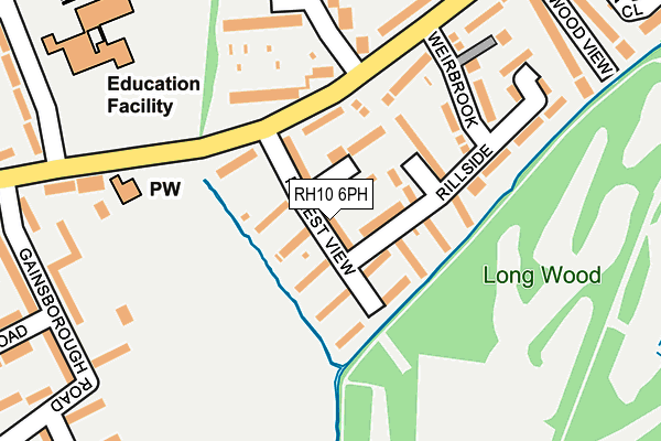 RH10 6PH map - OS OpenMap – Local (Ordnance Survey)