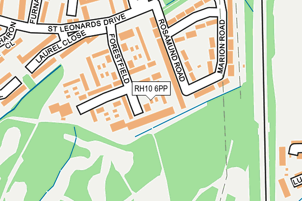 RH10 6PP map - OS OpenMap – Local (Ordnance Survey)